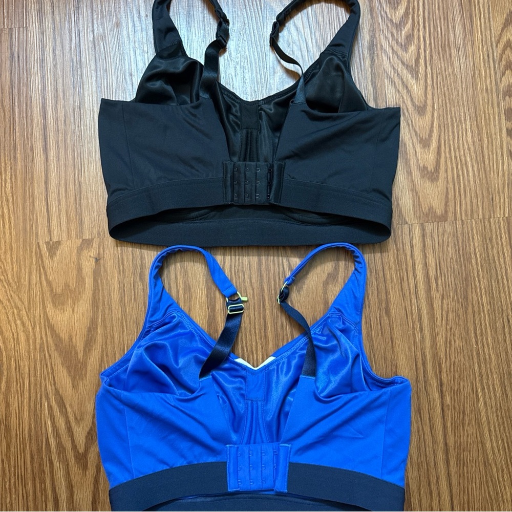 Panache Sports Bras - Black and Blue with Green Accent - Picture 2 of 7